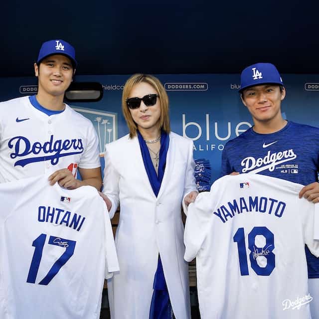 あの大物ミュージシャンが大谷、山本と豪華3ショット！「バチクソイケてる」