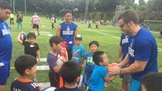 IBMビッグブルーが英語でフラッグ&チア体験会を開催