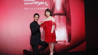 銅メダリストの三宅宏実、大野拓朗がエスコート…資生堂イベント