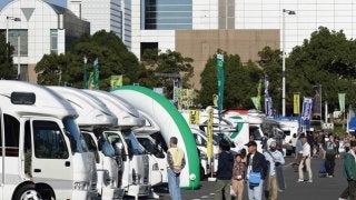 お台場キャンピングカーフェア開催…「夜キャン」で日没後の雰囲気を伝える