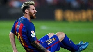 メッシは全治3週間、アトレティコ戦で肉離れ