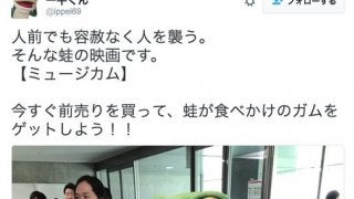 愛媛FC非公認キャラ・一平くんが殺人鬼カエル男に？北澤豪に噛みつく