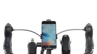 機器の衝撃を吸収、サスペンション内蔵の自転車用エクステンションバー