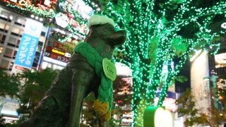 渋谷ハチ公前にイルミネーション点灯…ハードシードル仕様に