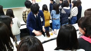 「面接や印象に差がでる」湘北短期大学＆コロンブス、シューケア特別講義