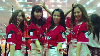 ロッテ「カンパイガールズ」、Bリーグの試合前に生ライブで熱唱「本当に感謝」