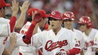 広島東洋・田中がプロ初満塁弾で今季本拠地初お立ち台！