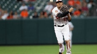 名三塁手マチャド、また魅せた「凄い肩」　ランニングスローで一塁へ“剛速球”