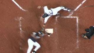 ソフトBデスパイネが技あり生還　激走→タッチかいくぐる→左手で本塁触る