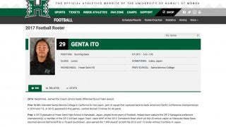 ハワイ大RB伊藤玄太が公式戦初出場