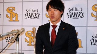 ホークス高田は200万増でサイン　工藤監督からの課題は「足を速くしろ」