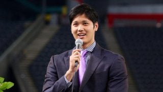 大谷翔平が“お別れ会見”で英語スピーチ「ロング・タイム・ノー・シー」