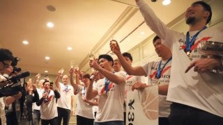 天皇杯連覇を決めた千葉ジェッツ祝勝会、欠場の富樫勇樹も「去年以上にうれしい」