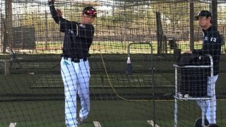 ハム清宮が初打撃練習「バットを振れて一歩前進」、対外試合でも守備デビュー