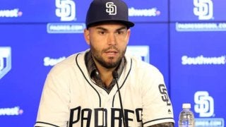 【MLB】ホズマーがパドレス入団会見　亡き盟友を偲んで選んだ背番号「30」