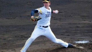 ホークス笠原、紅白戦で2回無失点　内川の二塁打には「また本塁打かと…」