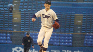 雨中の激戦を1年生・竹田祐が締めて明大が立大に雪辱。勝ち点の行方は3回戦へ【東京六大学野球】
