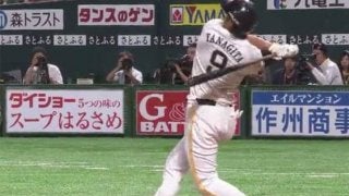 鷹・柳田のパワー恐るべし　「詰まった」けど、則本からバックスクリーン弾