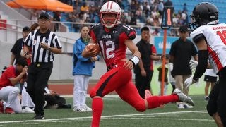日本70点完封で中国撃破 QB田中が4TDの活躍
