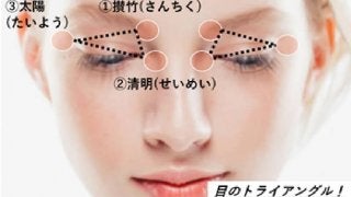 目力UP！集中力回復！　自分で押せる目のツボ3か所