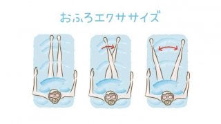 お風呂で太ももストレッチ
