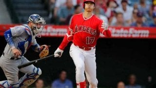 【MLB】大谷翔平VS前田健太、第1打席は3球で空振り三振　全球フルスイング