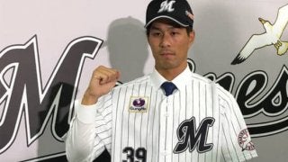 日ハムから移籍のロッテ岡が入団会見　「走攻守全てでアピールしたい」