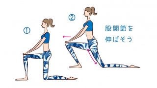 股関節を伸ばして立ち姿スッキリ