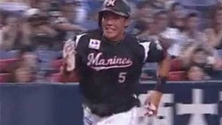 ロッテドラ1安田がプロ初出塁＆初得点　福浦の適時打で二塁から生還
