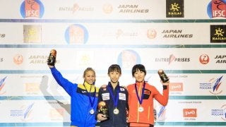 谷井菜月が優勝、前田健太郎が３位「 IFSC世界ユース選手権モスクワ大会」