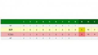 ヤクルト2位死守　バレンティンが30号2ラン　虎は岩田の危険球退場響く