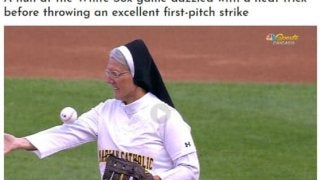 【MLB】驚愕ストライク始球式のシスターに指揮官もビックリ「このチームでプレーを」