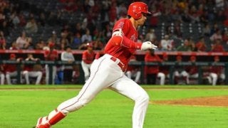 大谷、快足で驚愕の中前二塁打　MLB平均を大幅に上回る秒速8.8Mで二塁陥落