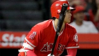 【MLB】大谷翔平、中前への痛烈な打球も…「アフターバーナー点火」で“快足二塁打”