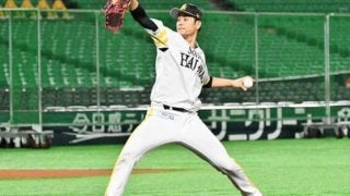ホークス大竹がマウンドで投球練習で自信「腕が振れて自然と低めにいった」