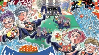 海苔ズボンを履いていくらを集める新スポーツ「いくらあつめ」誕生