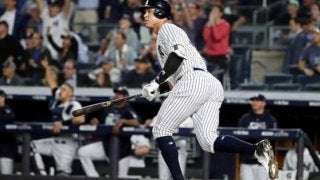 【MLB WCゲーム】ジャッジ先制2ランはPO史上最速187キロの弾丸アーチ　飛距離も130Mの特大弾