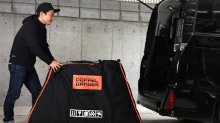 エアー緩衝材、台座、キャスター付き自転車輪行バッグ「トラベロ AIR」発売