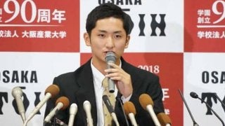 “未完の大器”大阪桐蔭・横川が巨人4位指名に驚き　「すごい高い評価」