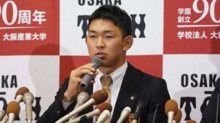 大阪桐蔭・柿木“まさかの”5位指名に発奮　「原動力にして1年目からでも」