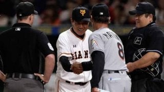 船出の原巨人、初回に坂本が痛恨の送球エラー、MLB選抜に2点先制許す