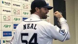 西武の新外国人ニールが入団会見　渡辺GMは期待「四球の少なさが突出してる」