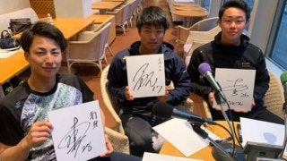 西武ドラ1松本航ら新人3選手がインタビュー「開幕1軍で戦力に」