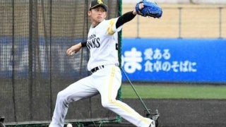 鷹ドラ4板東が打撃投手で“プロ初対決”　福田に死球与え「今日は20点です」