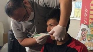 ロッテ新人9選手が咬合力測定　ドラ1藤原は最下位に苦笑「弱いですね」