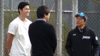 日ハム栗山監督、キャンプ地を訪問の大谷に太鼓判　「いい表情になっている」