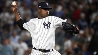 【MLB】セベリーノの投球を捕手サンチェスの真横で撮影…贅沢動画は「なんて美しい光景」