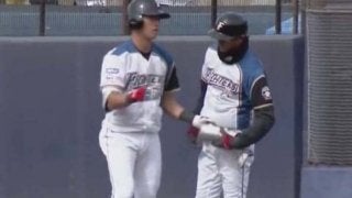 日本ハム白村が公式戦初安打　燕館山から右前打、野手転向2戦4打席目で