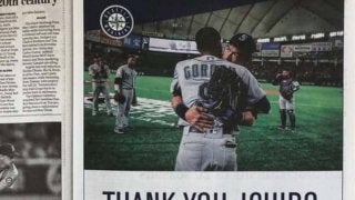 【MLB】イチローへの感動的な広告掲載、ゴードンへの称賛の声やまず「一流の行動」
