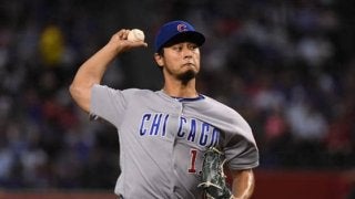 ダルビッシュ、3回は圧巻3者連続三振でMLB通算1100奪三振　2勝目へ5点の援護も